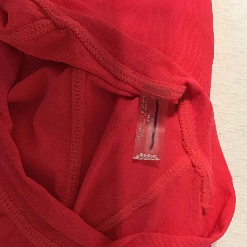 Free People Movement Tempo Tunic Ruched Side Tank Top Electric Sunset Size M - Picture 7 of 11